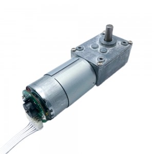 Micro brush motor DC worm geared motor with hall encoder 12PPR