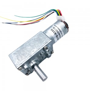 Micro brush motor DC worm geared motor with hall encoder 12PPR